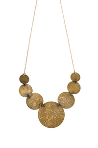 Etched Moons Bib Necklace